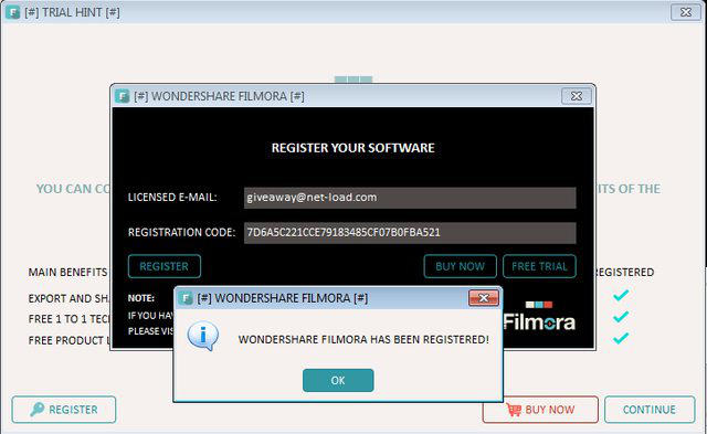 Filmora activation code and email